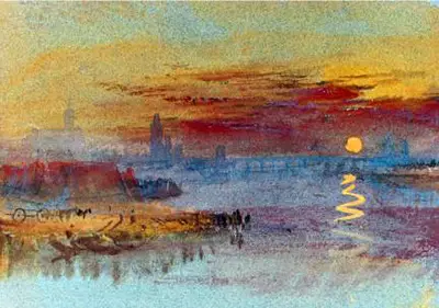 Sunset on Rouen William Turner